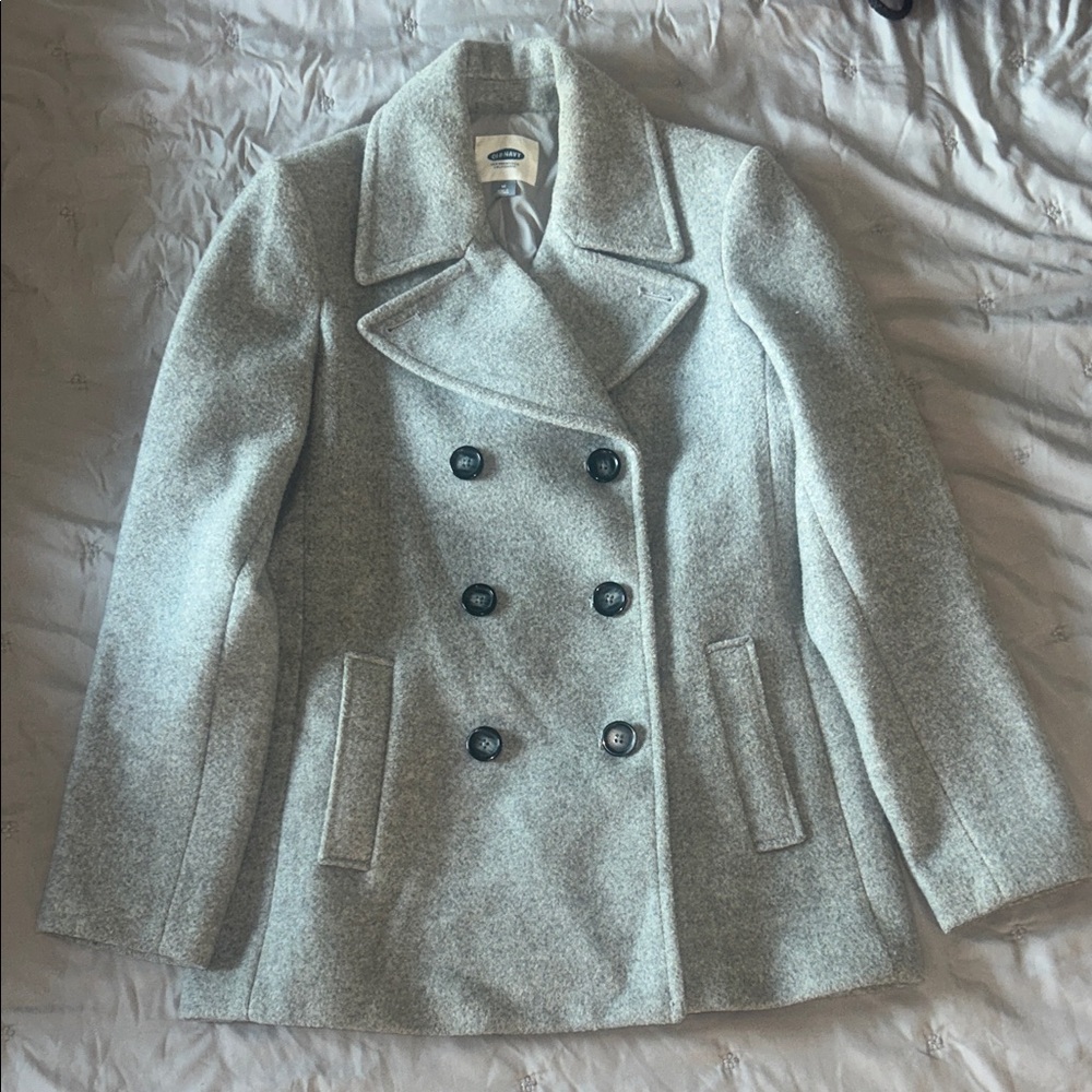 Old Navy Women's Gray Pea Coat